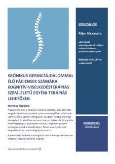 Gerincfájdalommal és emlőrákkal küzdőket segítő csoportok indulnak a kórházban