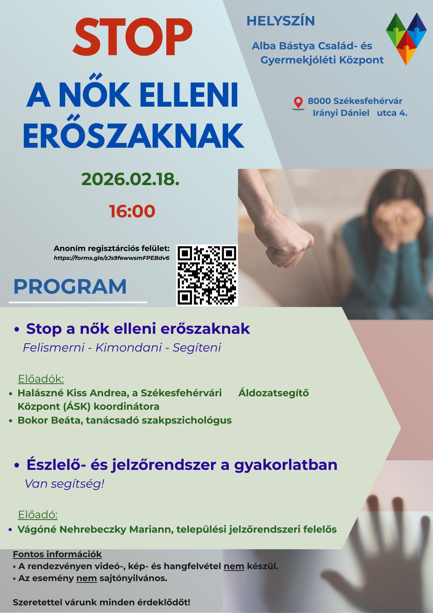 Stop a nők elleni erőszaknak! – február 18-án mindenkit várnak a programra