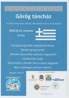 Szombaton görög táncházba, vasárnap farsangi kézműves foglalkozásra vár a VOKE