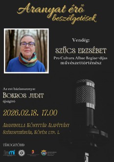 Szűcs Erzsébet művészettörténésszel folytatódnak szerdán este az Aranyat érő beszélgetések