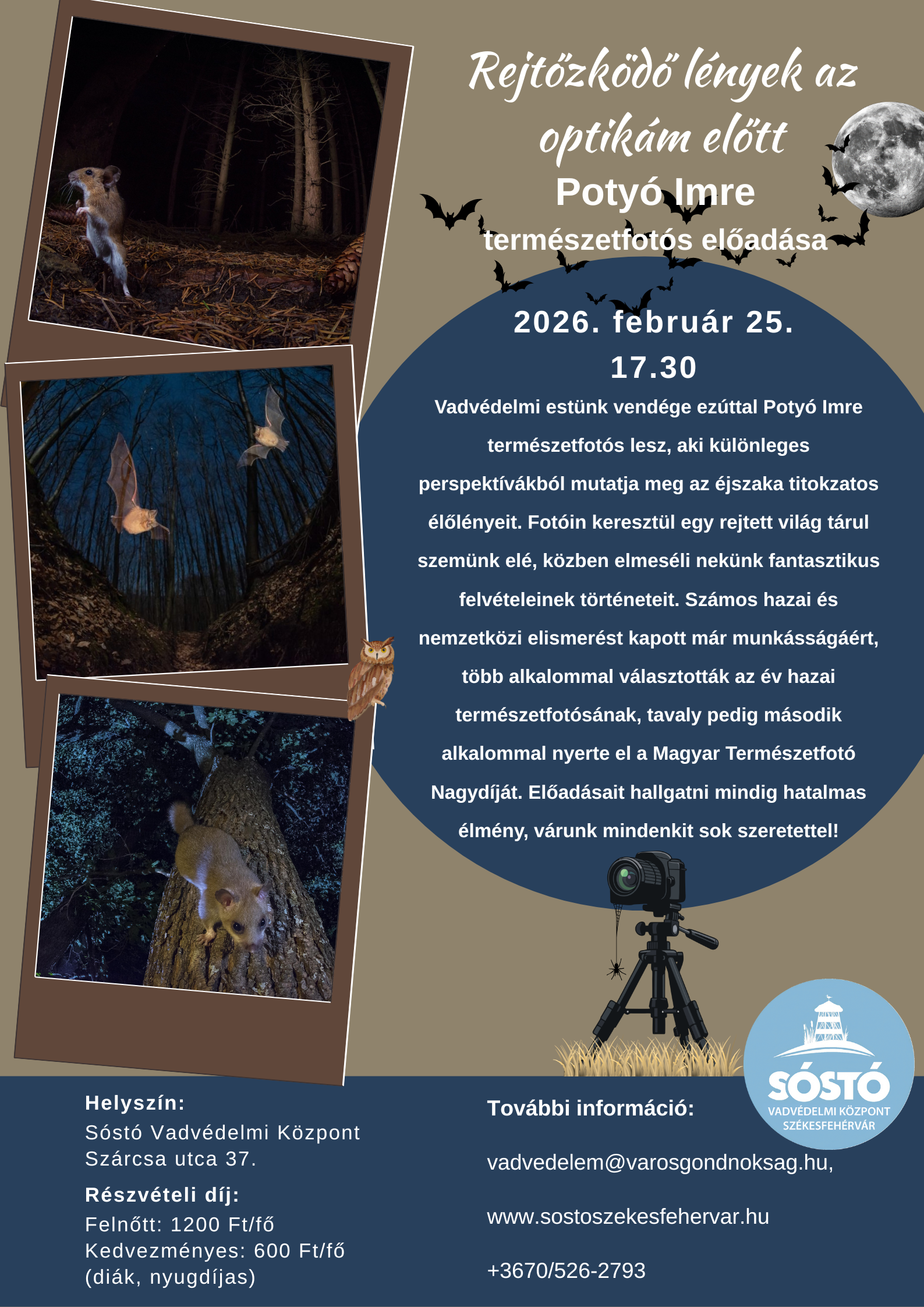 Potyó Imre többszörösen kitüntetett természetfotóssal folytatódnak a Vadvédelmi esték