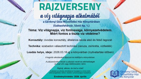 Rajzverseny a Víz világnapja alkalmából a Gárdonyiban