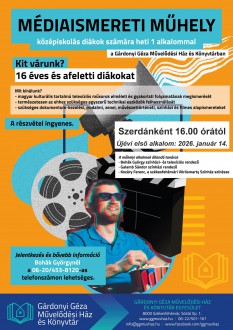 Kipróbálnád magad a kamera másik oldalán is? Új tagjait várja a Gárdonyi Médiaismereti Műhelye!