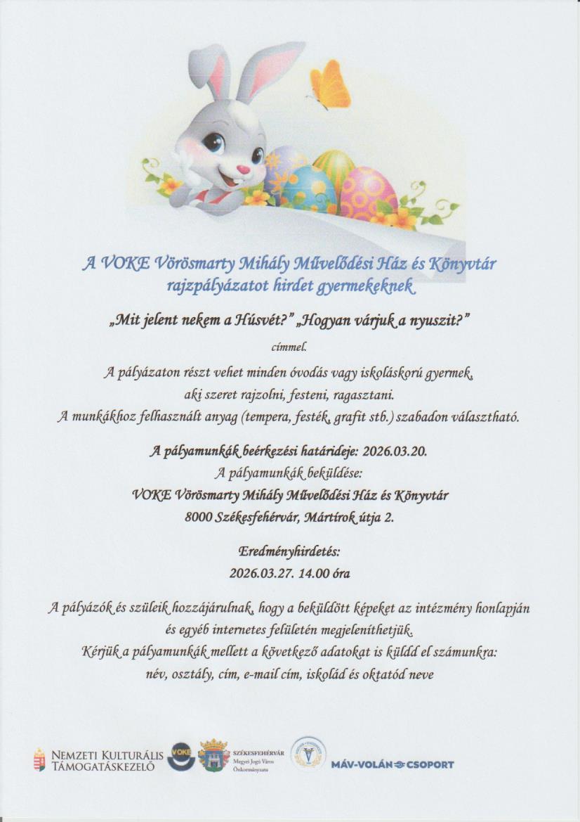Ismét meghirdette húsvéti rajzpályázatát a VOKE – beadási határidő március 20.