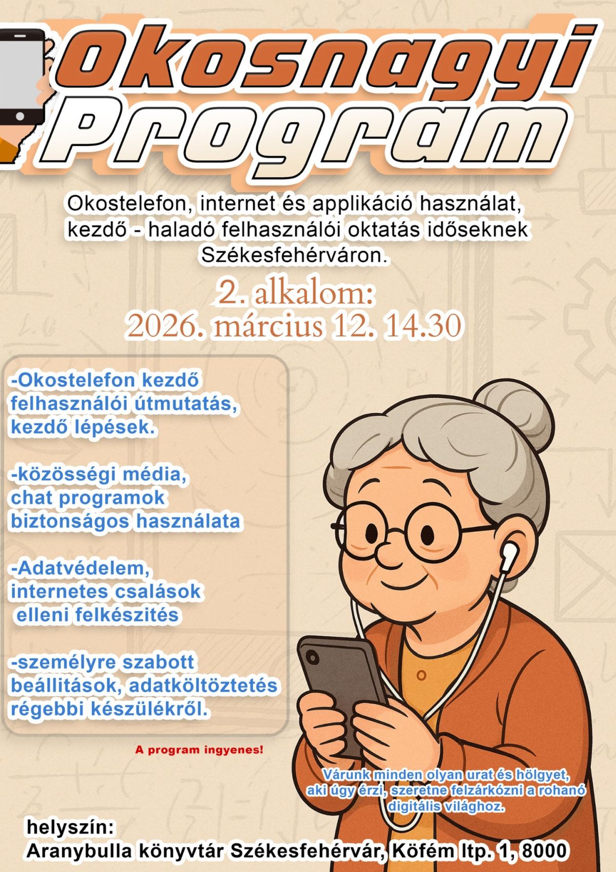 Kezdő lépések a digitális térben - ingyenes Okosnagyi program az Aranybulla Könyvtárban