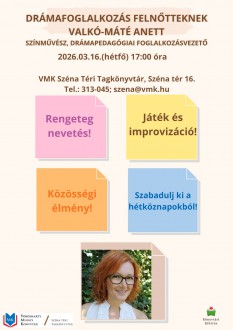 Drámafoglalkozás, könyvbemutató és irodalomterápia a könyvtárakban