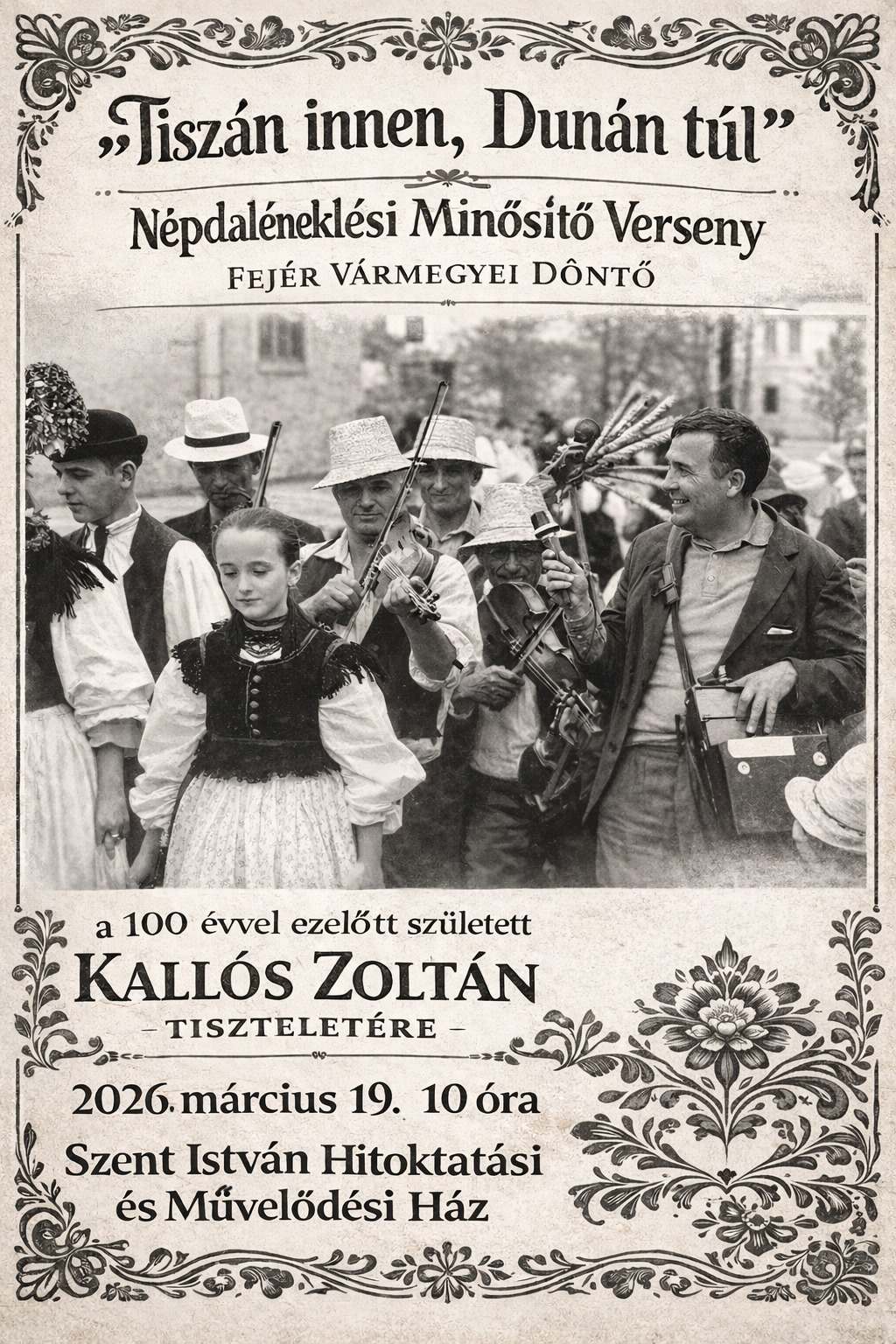 Március 19-én lesz a „Tiszán innen, Dunán túl” népdaléneklési verseny vármegyei döntője