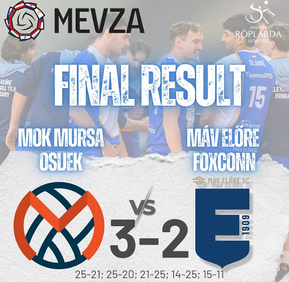 Férfi röplabda KEL - ezüstérmes lett a MÁV Előre Foxconn