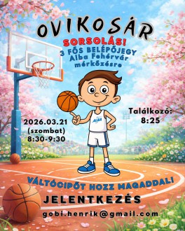 Márciusban is folytatódik az Alba Fehérvár Ovikosár programja