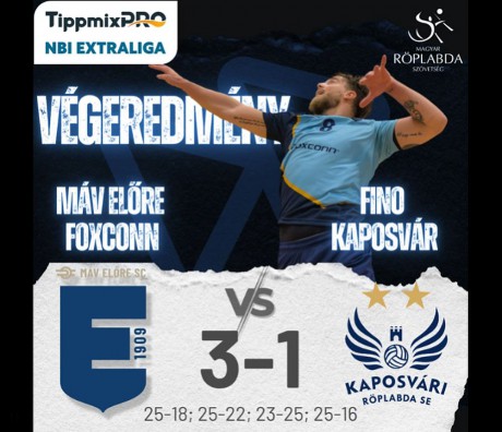Férfi röplabda Extraliga - alapszakaszgyőztes a címvédő MÁV Előre
