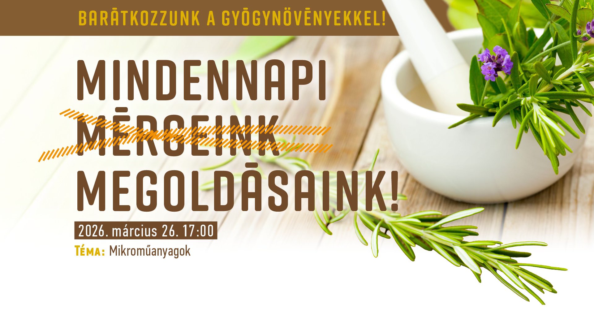 Mikroműanyag: van kiút? - folytatódik a Barátkozzunk a gyógynövényekkel! című sorozat