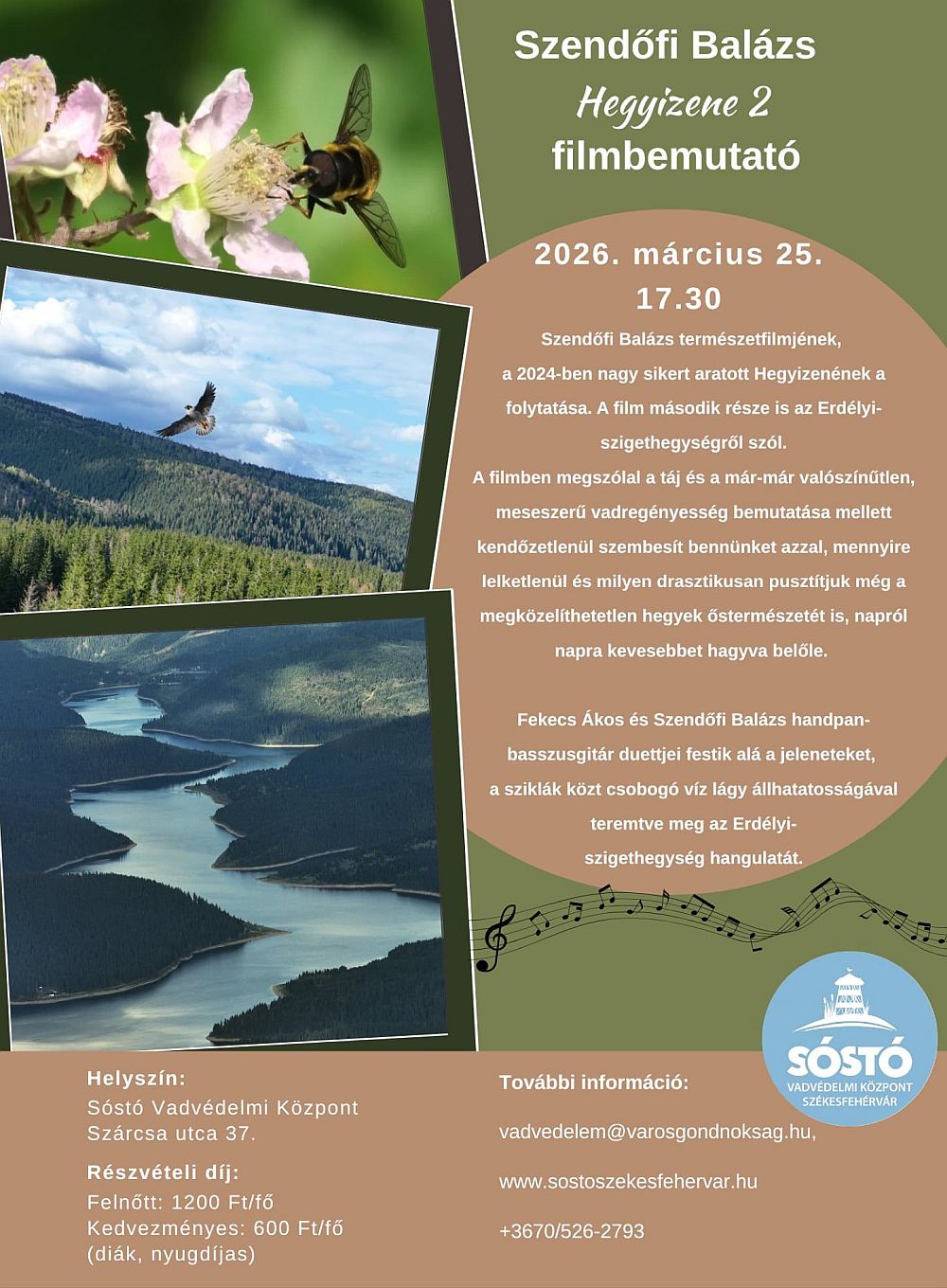 Szendőfi Balázs természetfilmes lesz a Vadvédelmi est vendége