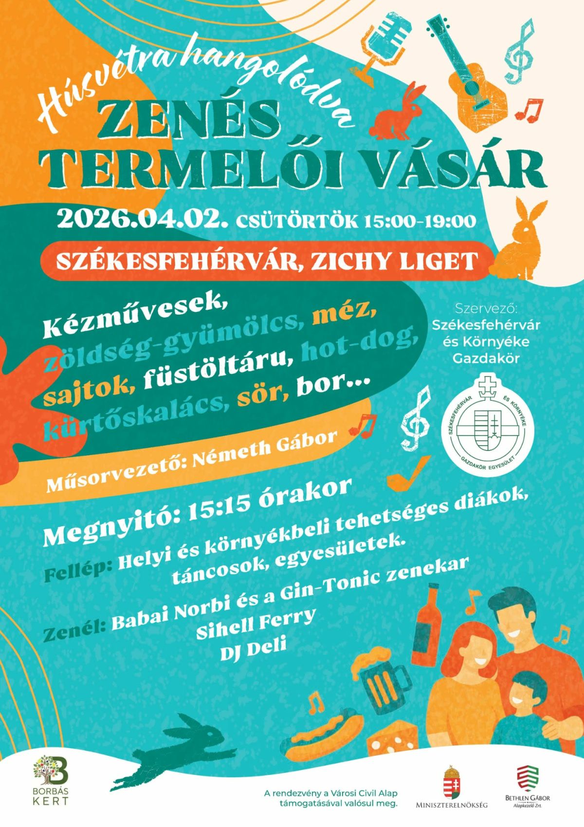 Húsvétra hangolva - zenés termelői vásár a Zichy ligetben