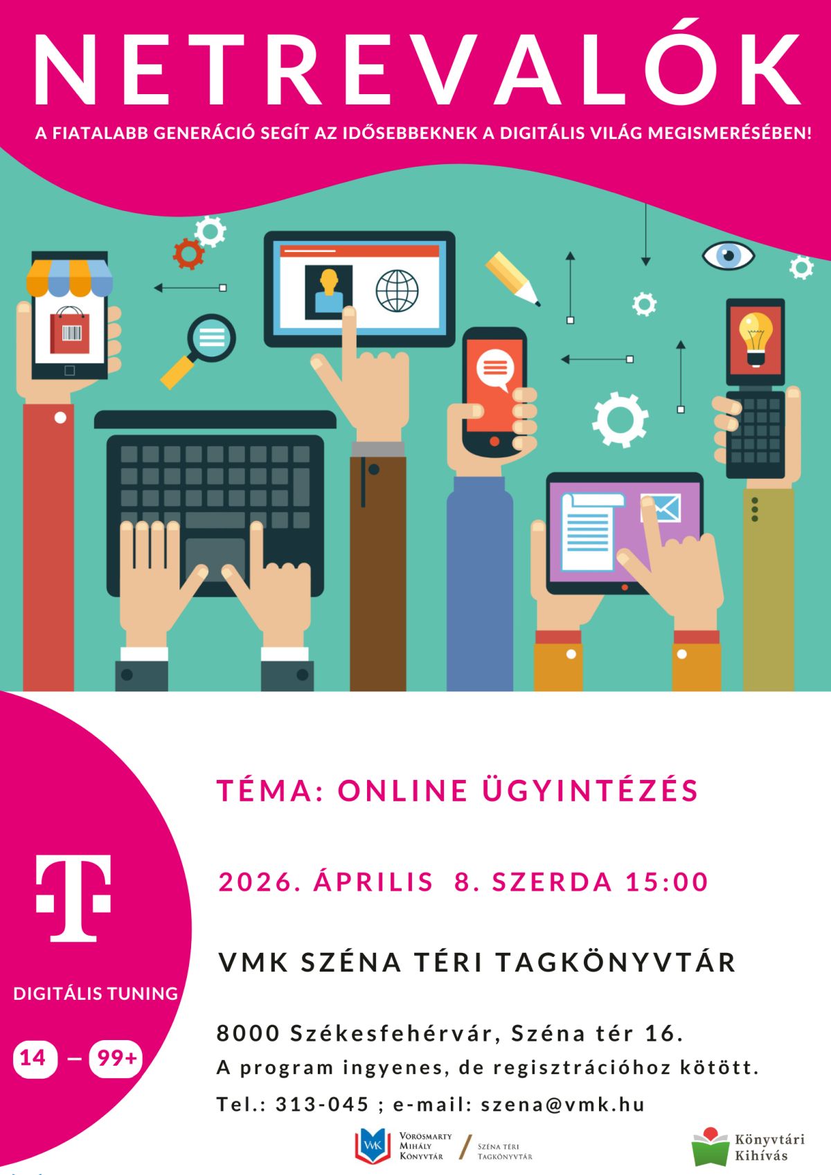 Tanulás az online ügyintézésről és kortárs versfelolvasás a fehérvári könyvtárakban