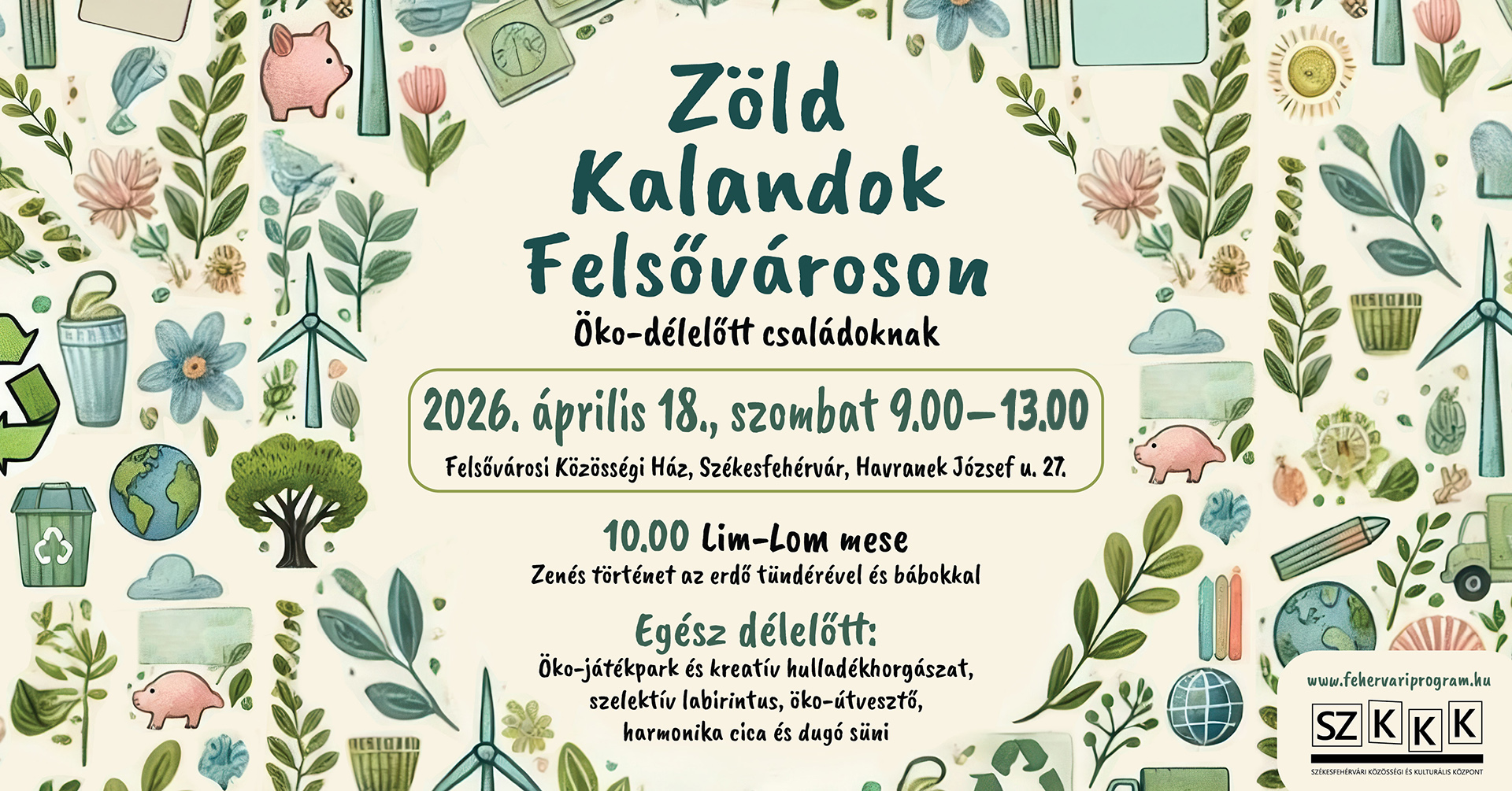 Zöld kalandok szombaton a Felsővárosi Közösségi Házban