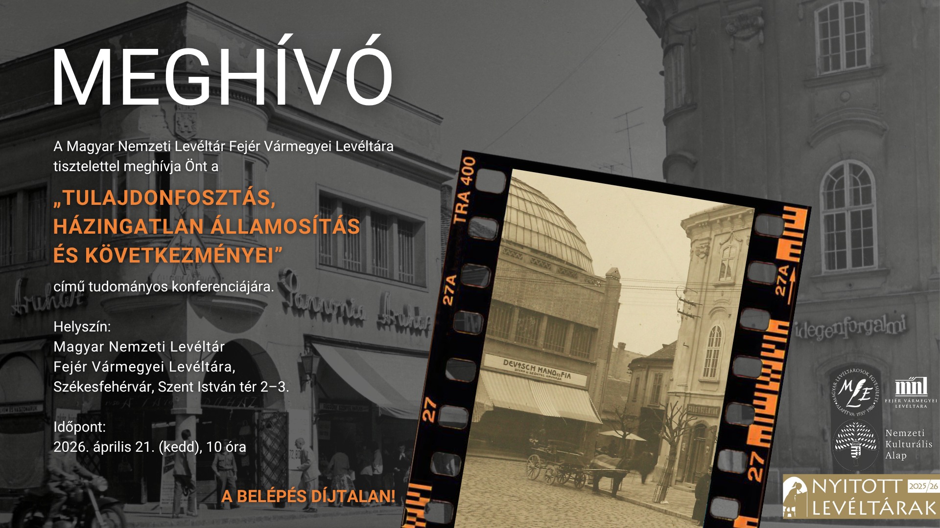 Tudományos konferencia a Fejér vármegyei levéltárban