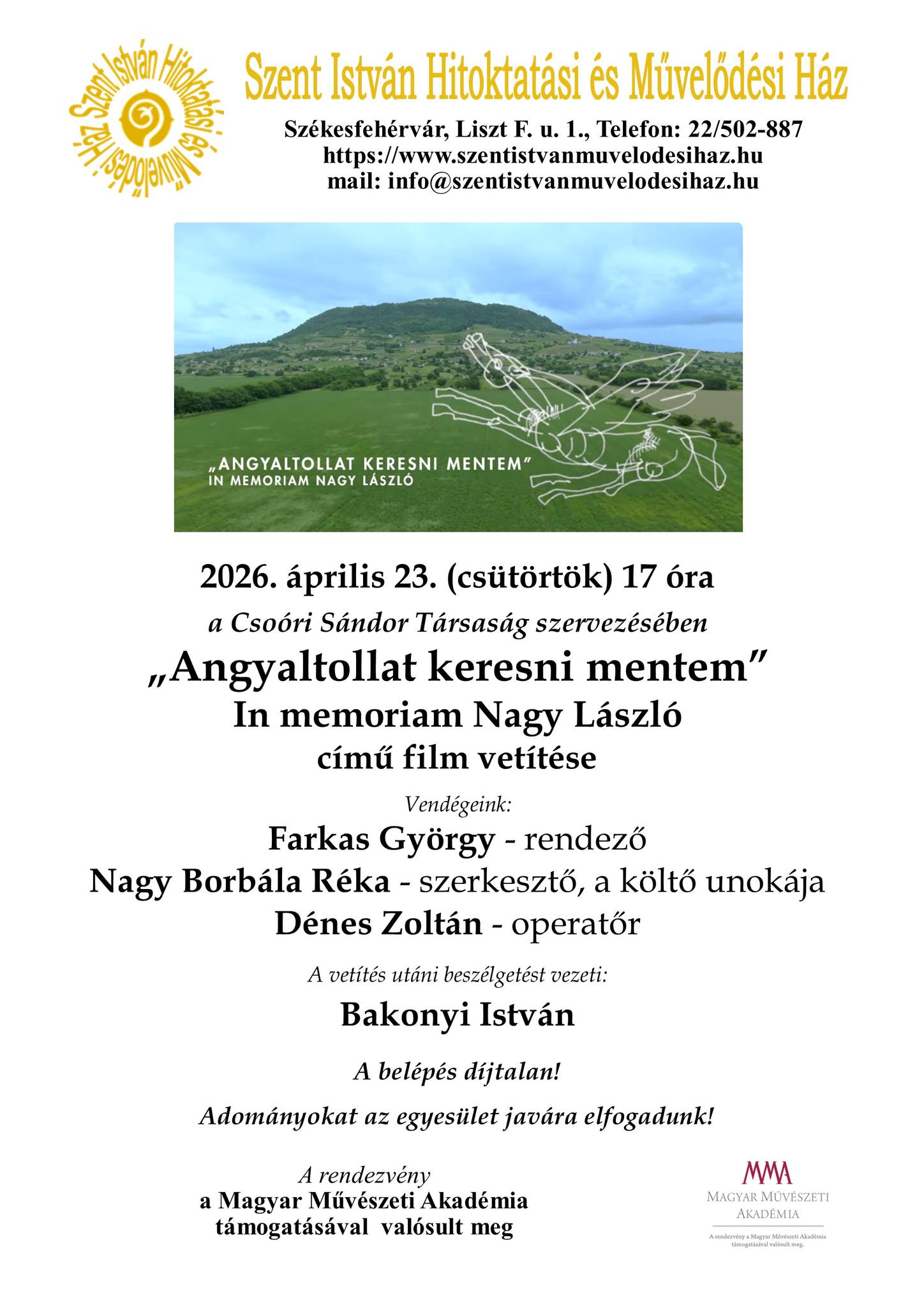 Nagy László költőre emlékeznek a róla szóló film bemutatójával