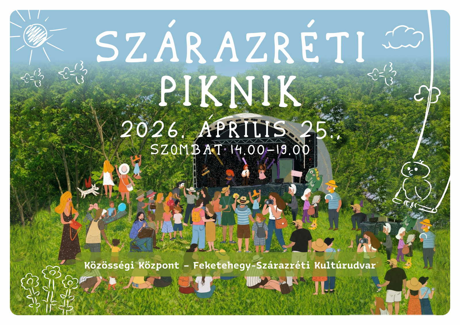 Szárazréti pikniket rendeznek április 25-én a Feketehegy-Szárazréti Kultúrudvarban