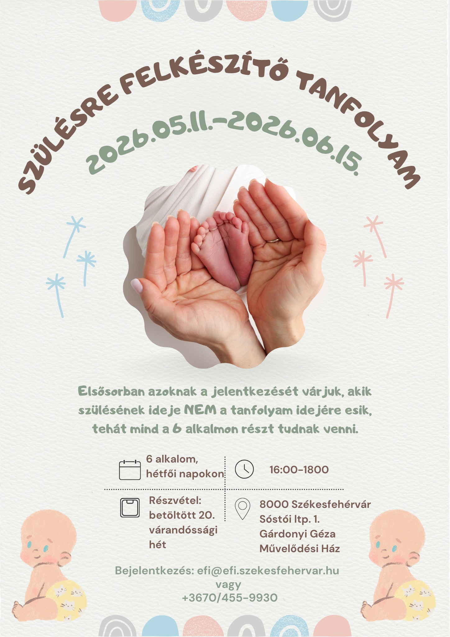Megnyílt a regisztráció a szülésre felkészítő tanfolyam negyedik turnusára