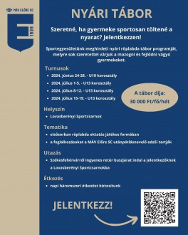 Már lehet jelentkezni a MÁV Előre SC nyári röplabdatáboraiba