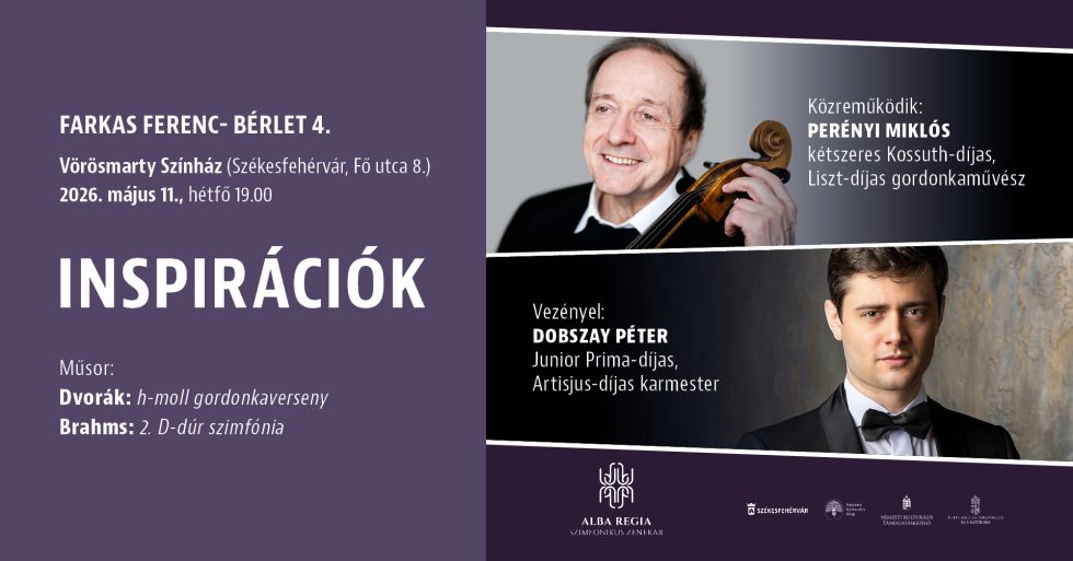 Inspirációk a szimfonikusokkal – Perényi Miklós, a Nemzet Művésze is fellép a hétfői koncerten