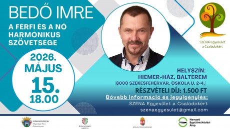 A férfi és a nő harmonikus szövetsége – Bedő Imre előadása a Hiemer-házban