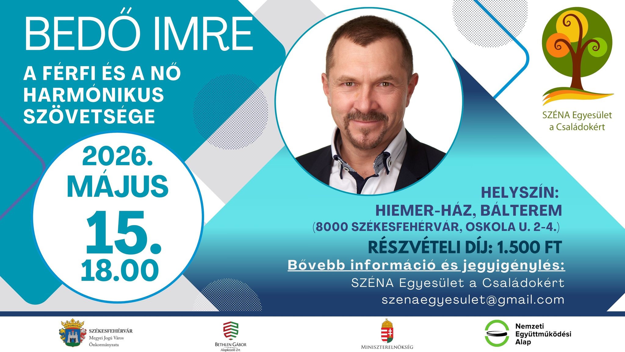 A férfi és a nő harmonikus szövetsége – Bedő Imre előadása a Hiemer-házban