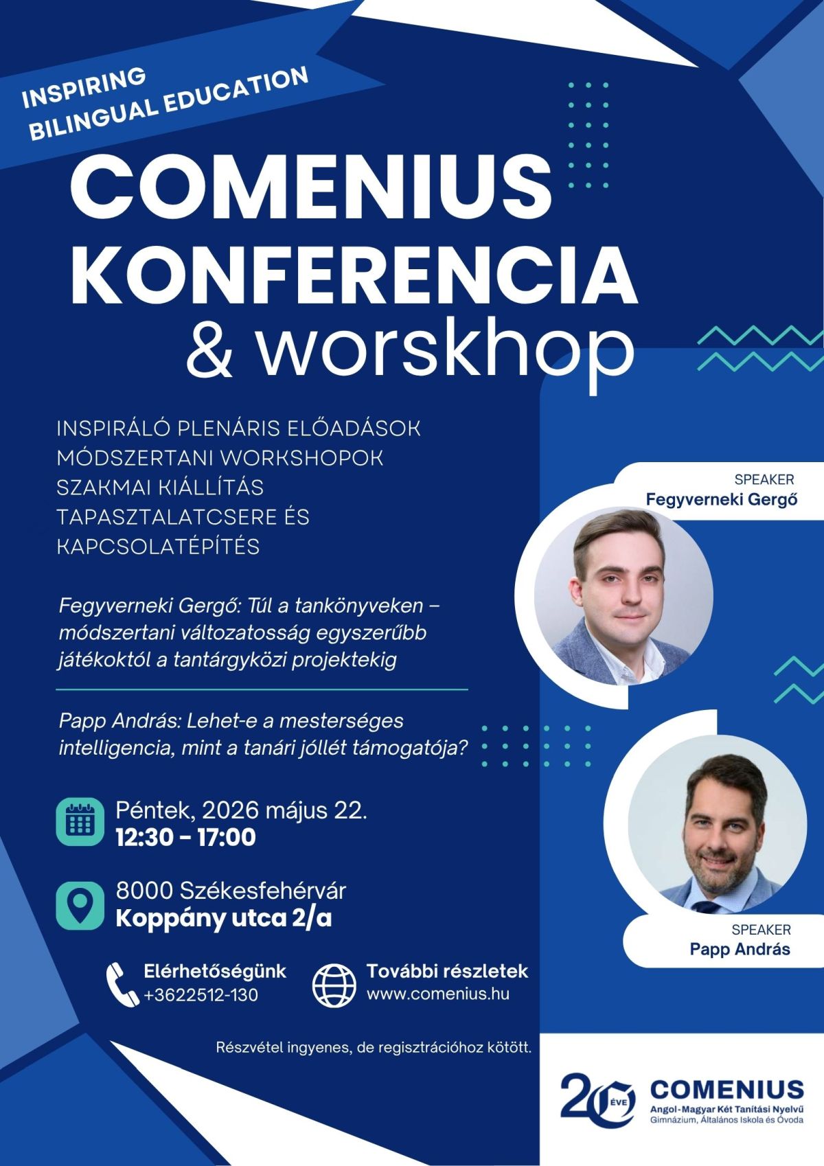 Comenius Konferencia & Workshop - 20 éves fennállását ünnepli az iskola
