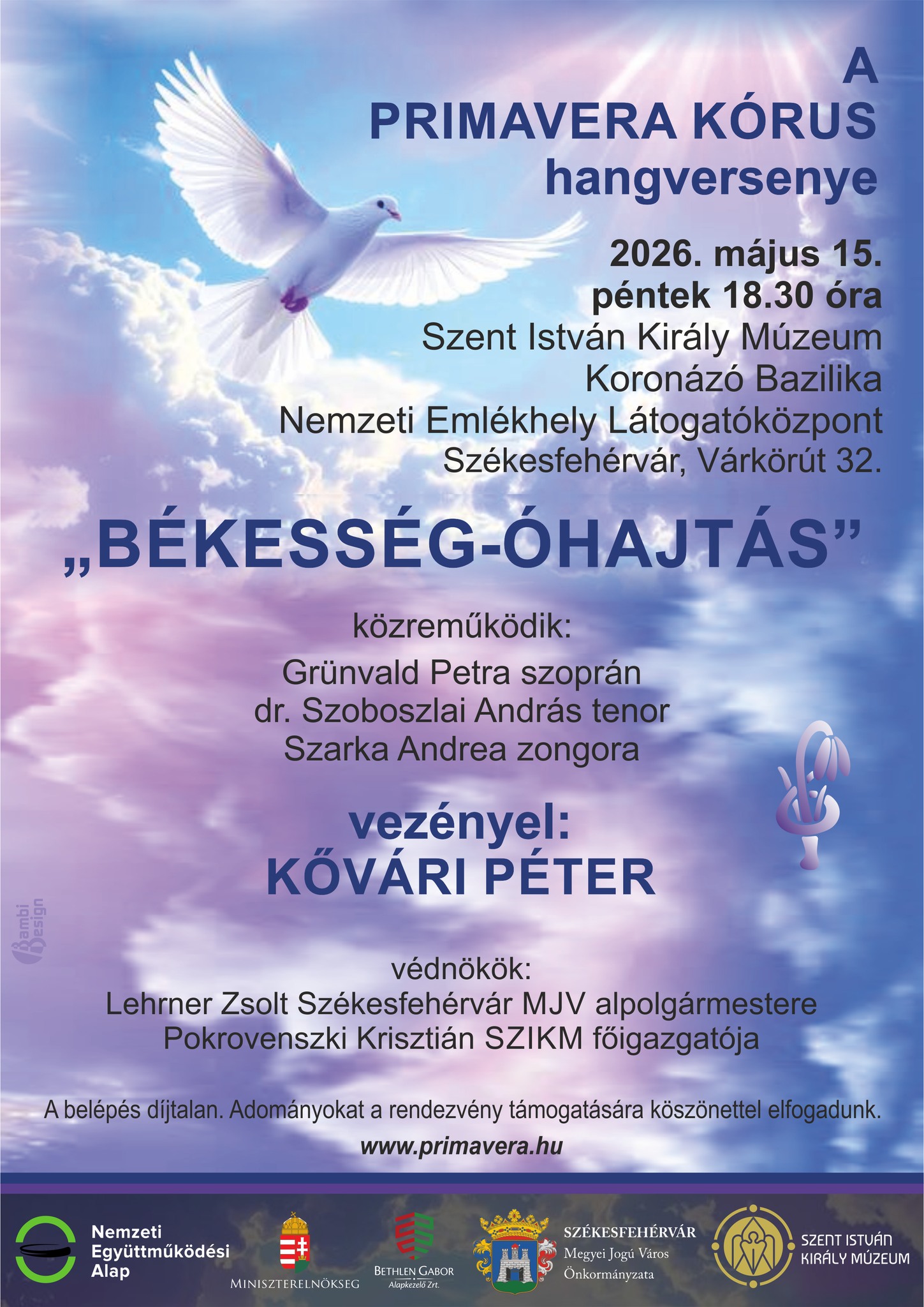 Békesség-óhajtás – koncertre hív a Primavera Kórus május 15-én