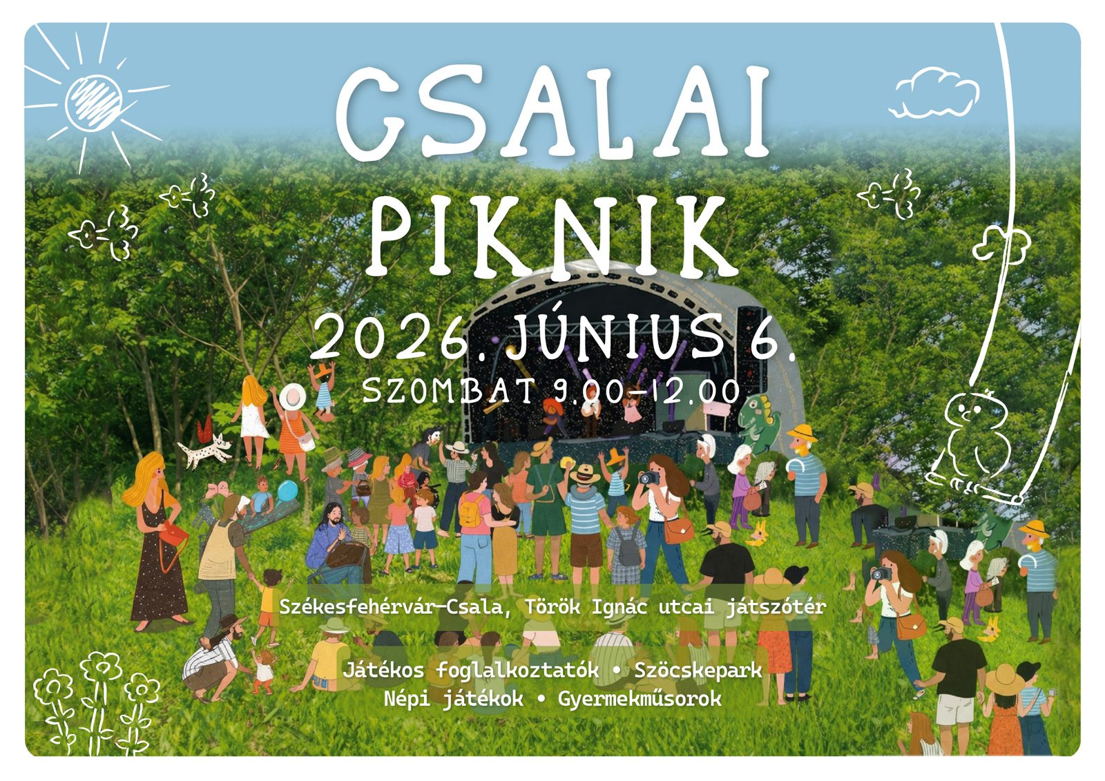 Ingyenes piknikkel várják a családokat június 6-án, szombaton Csalán