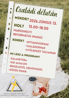 Családi délután a Maroshegyi Református Imaházban