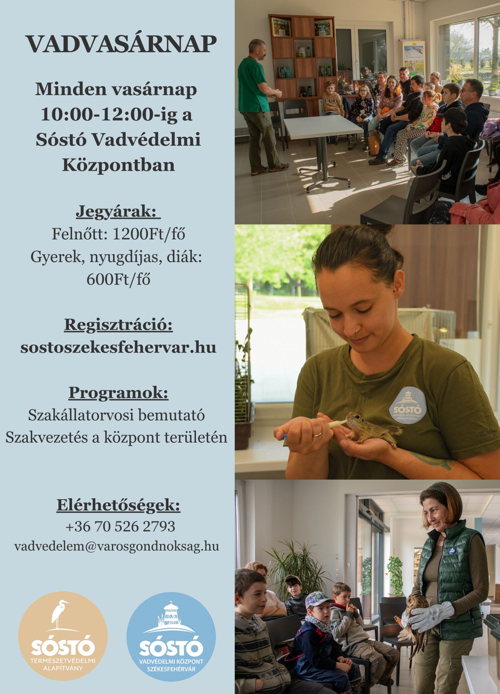 Júniusban is minden hétvégén Vadvasárnap a Sóstó Vadvédelmi Központban