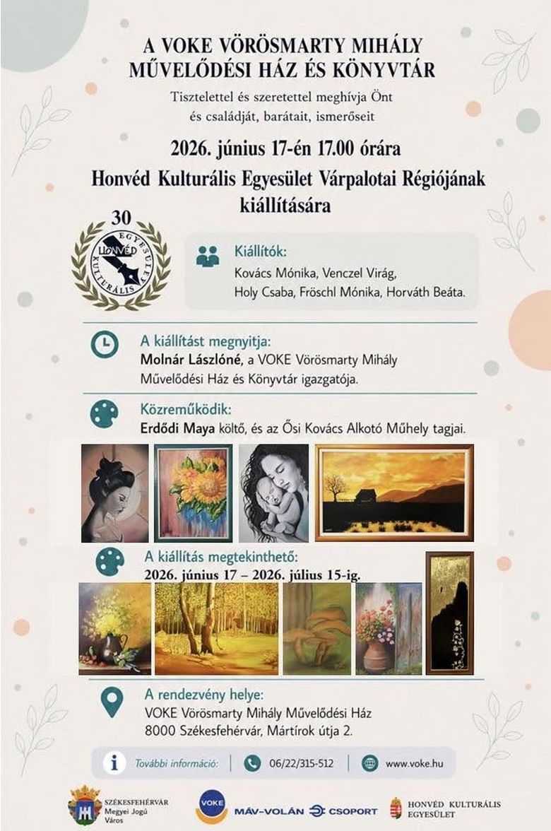 A Honvéd Kulturális Egyesület alkotói mutatkoznak be Fehérváron