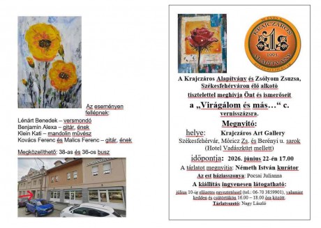 Virágálom és más…címmel kiállítás nyílik Zsólyom Zsuzsa alkotásaiból a Krajczáros Art Galleryben