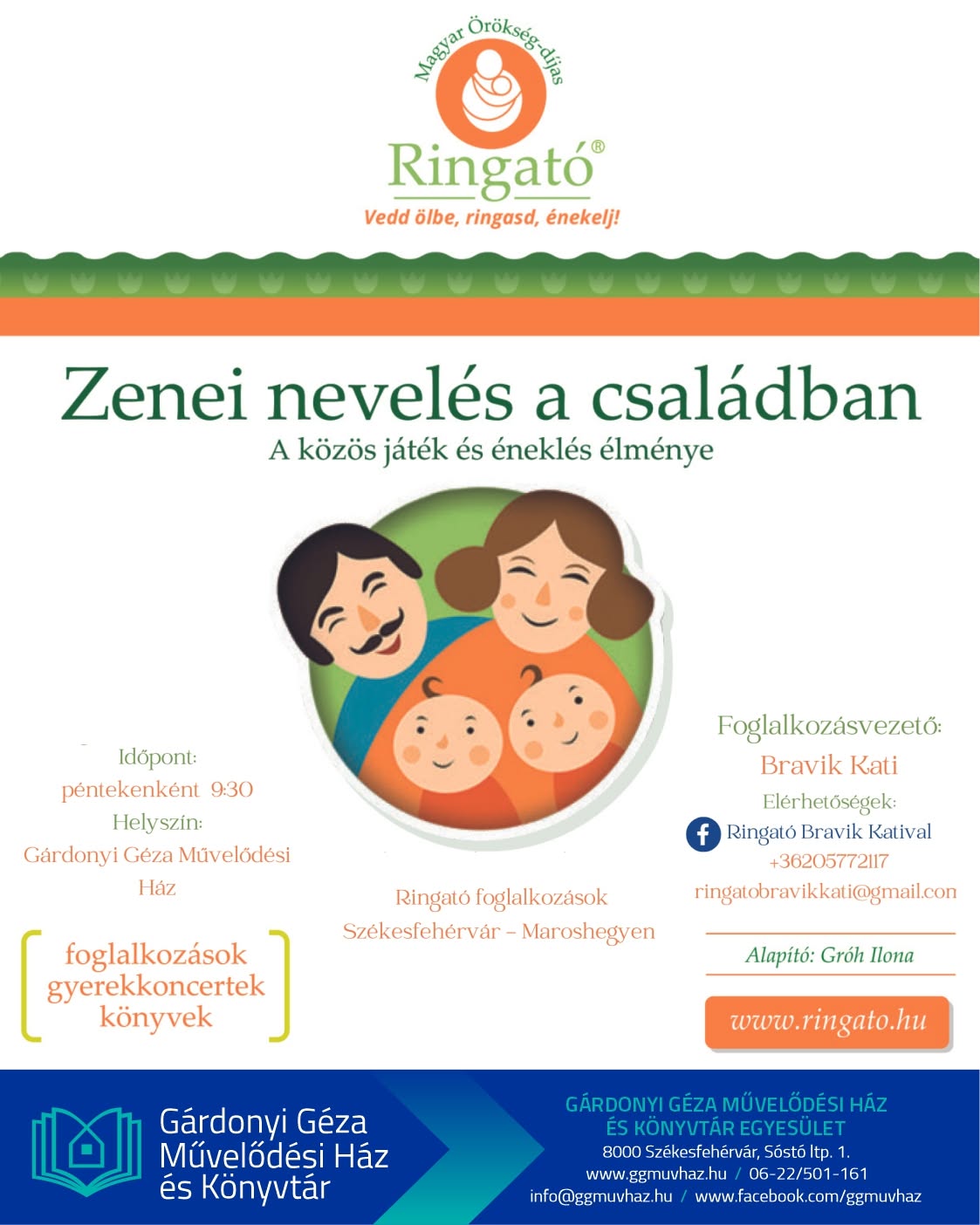 Ringató foglalkozások a nyáron is a Gárdonyiban