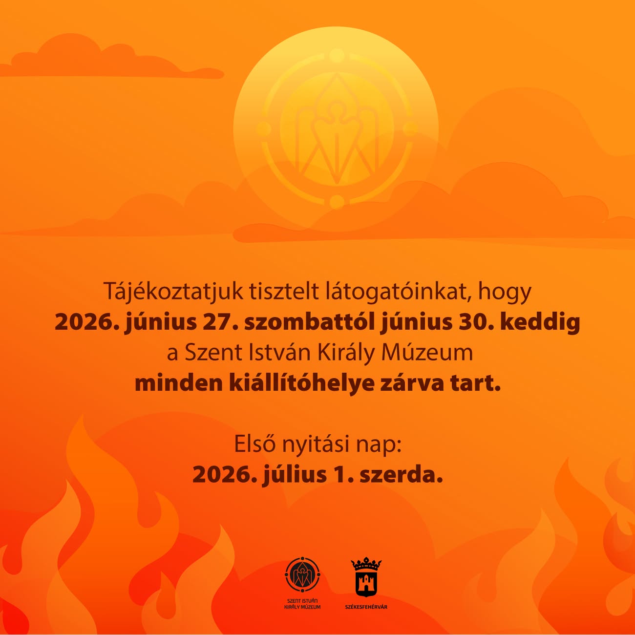 Szombattól jövő keddig zárva tartanak a Szent István Király Múzeum kiállítóhelyei