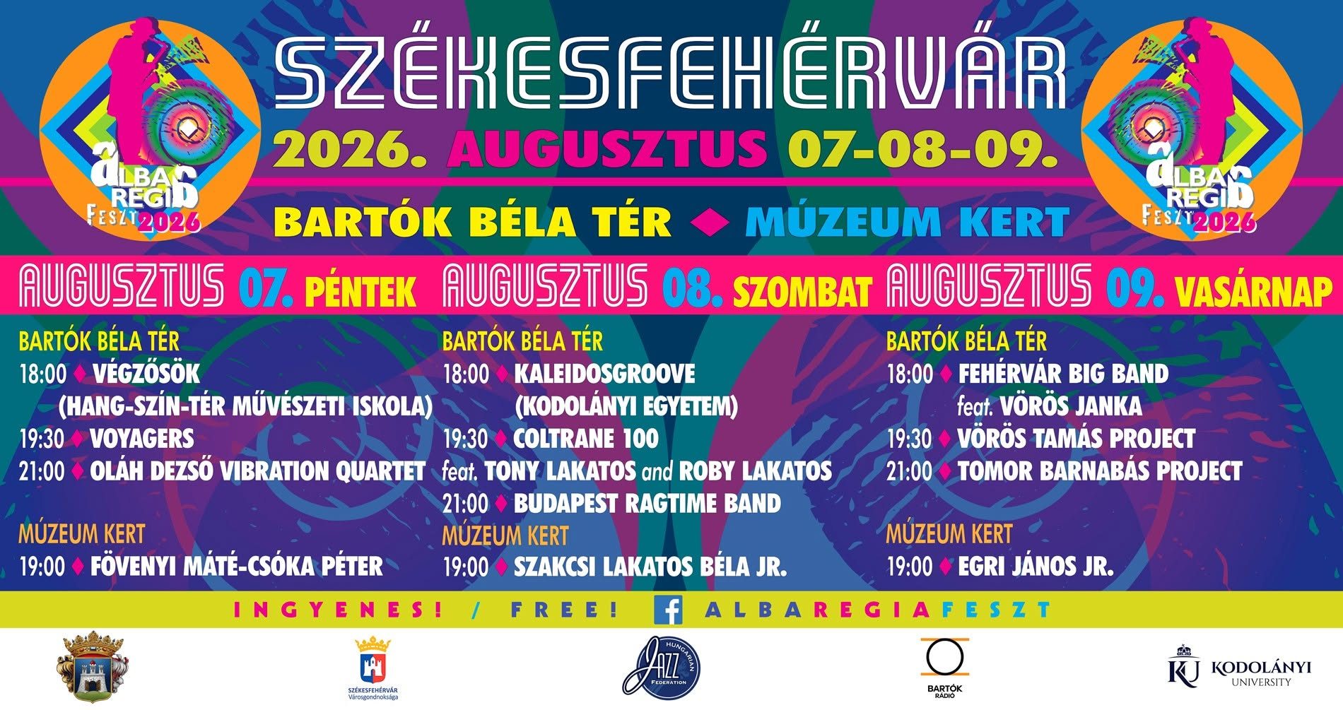 Alba Regia Feszt - augusztus 7-től a Bartók Béla téren és a Múzeum udvarán