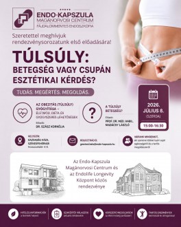 „Életmódorvoslás” – a túlsúly és az elhízás lesz az ingyenes előadássorozat első témája