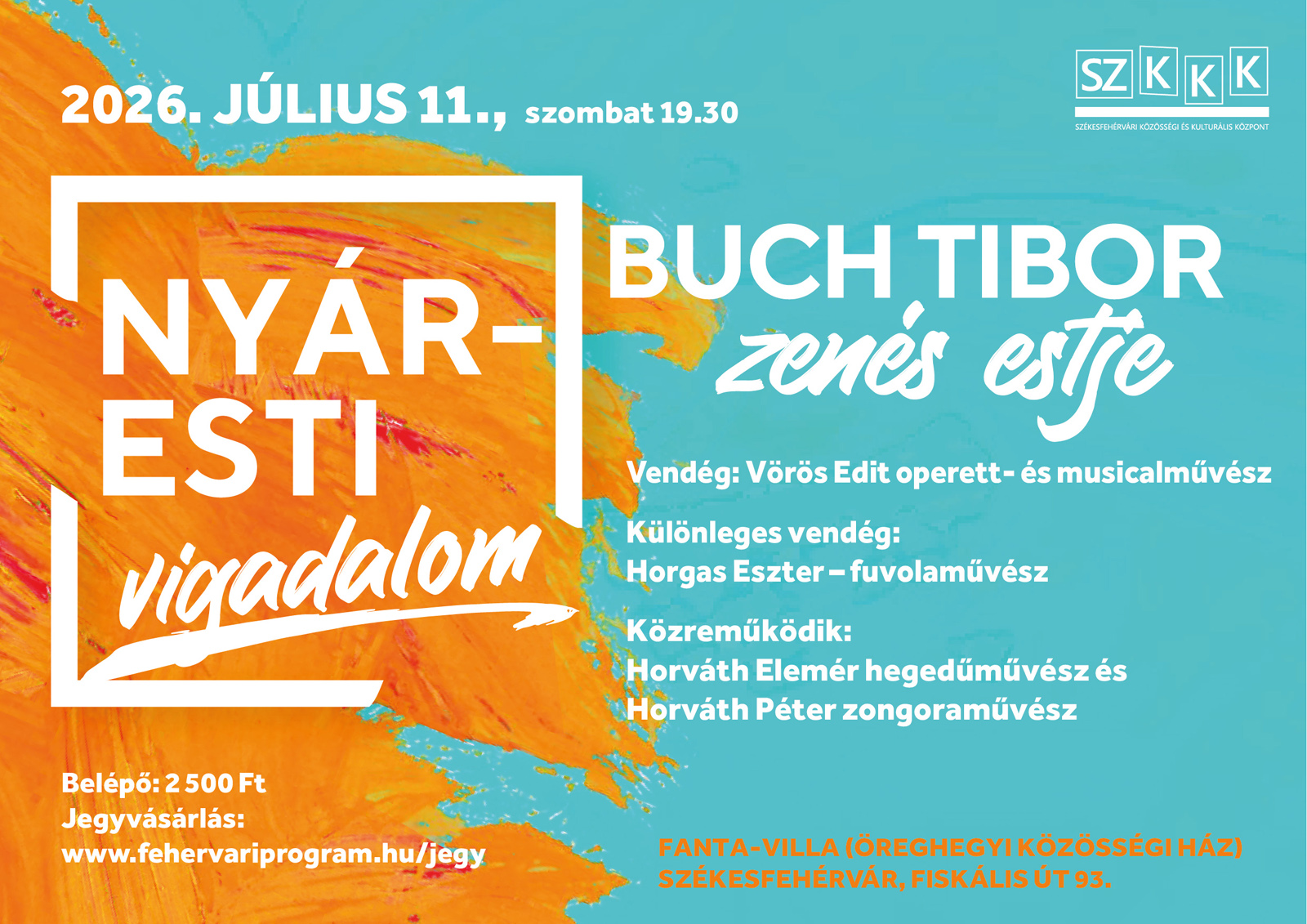 Nyáresti vigadalom – Buch Tibor zenés estje Öreghegyen