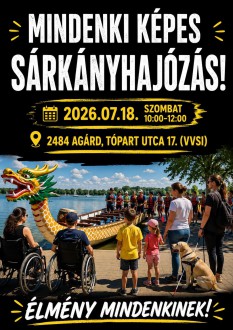Akadálymentesített sárkányhajózás a Mindenki Képes Egyesülettel