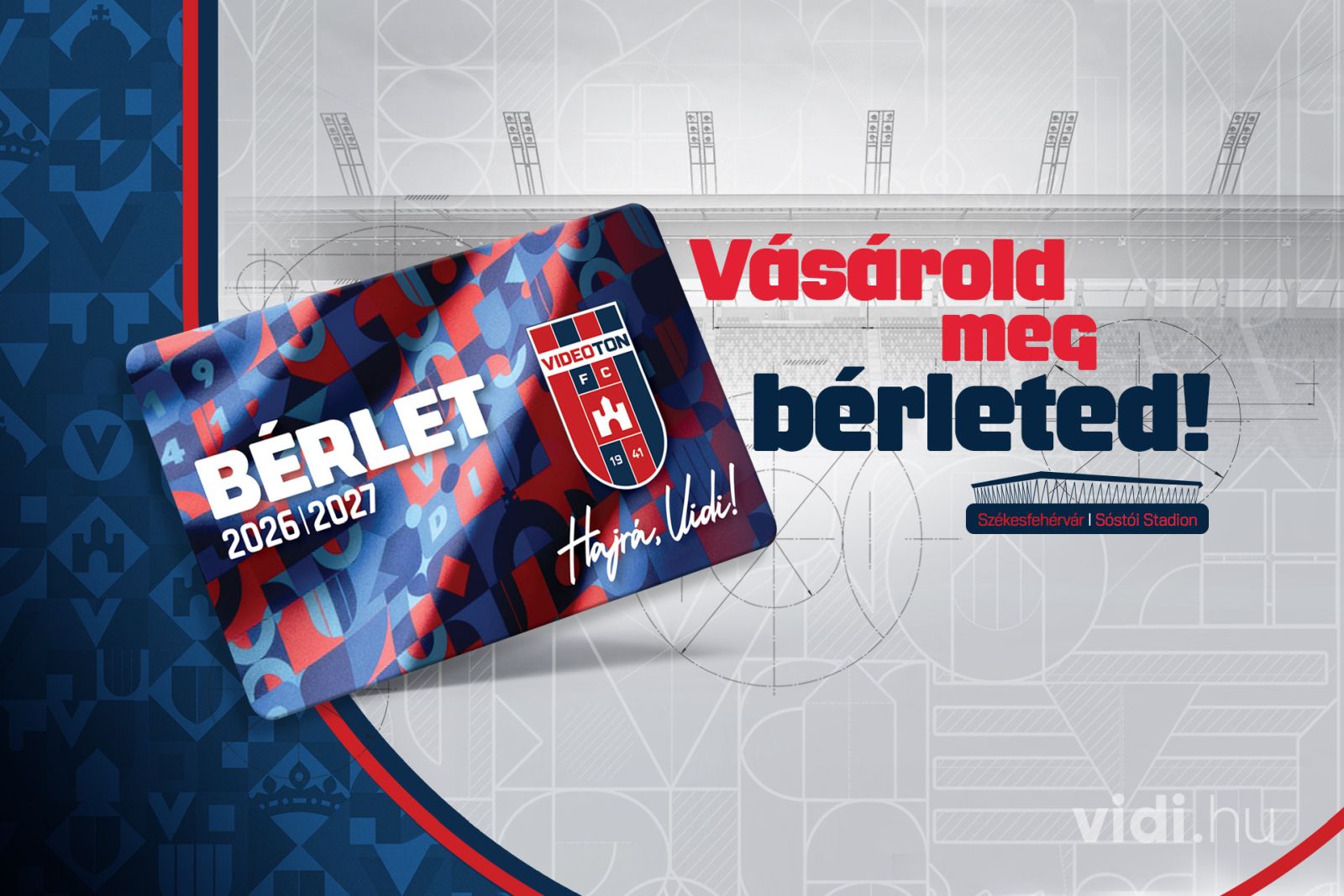 Már megvásárolhatók a Vidi-bérletek a 2026/2027-es szezonra!
