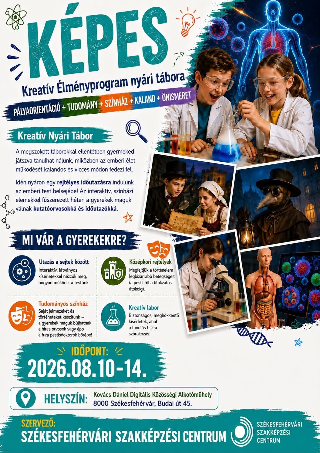 Kreatív Élményprogram – ingyenes nyári táborba várják a gyermekeket