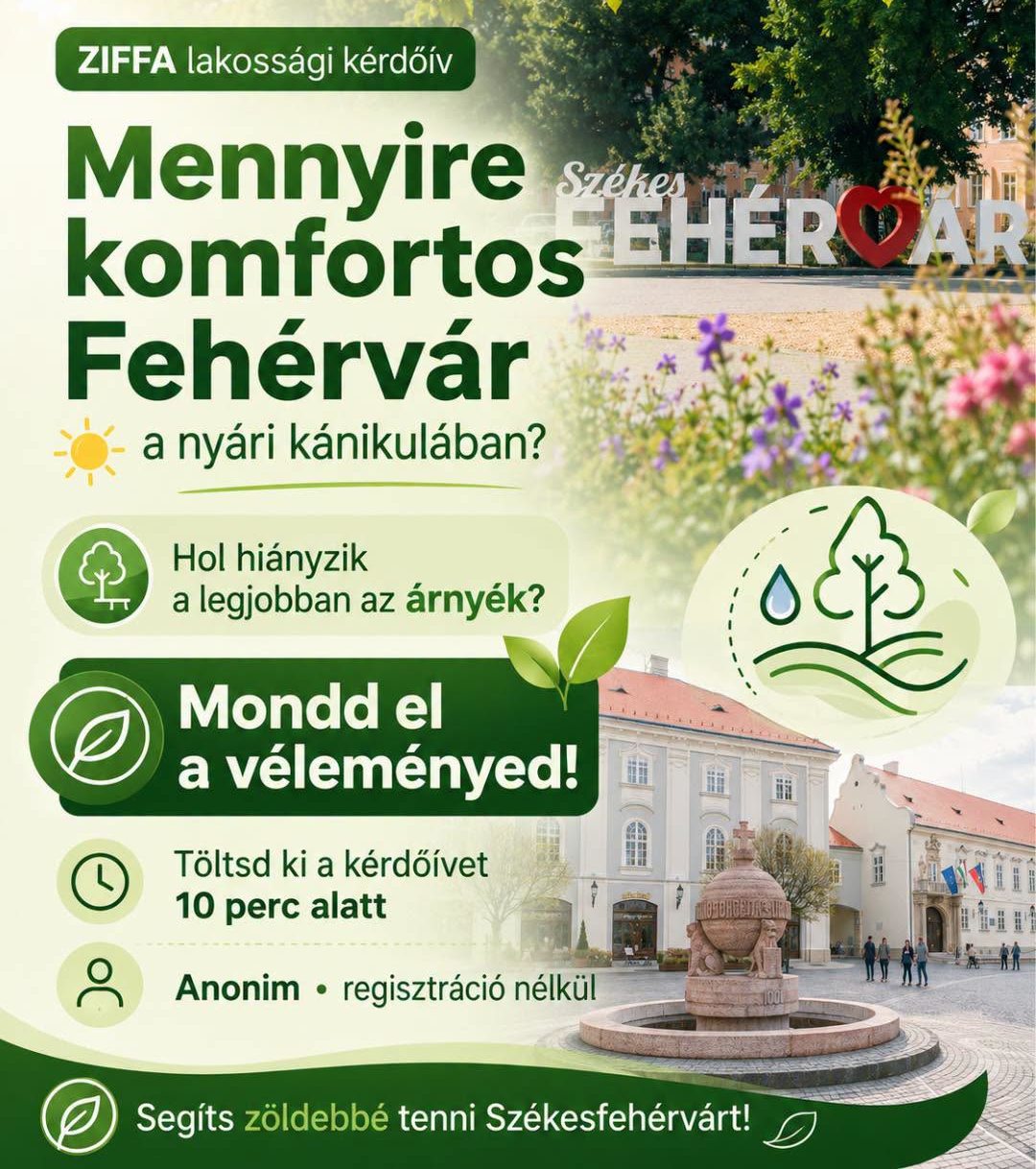 Mondja el a véleményét Székesfehérvár zöld jelenérő és jövőjéről!