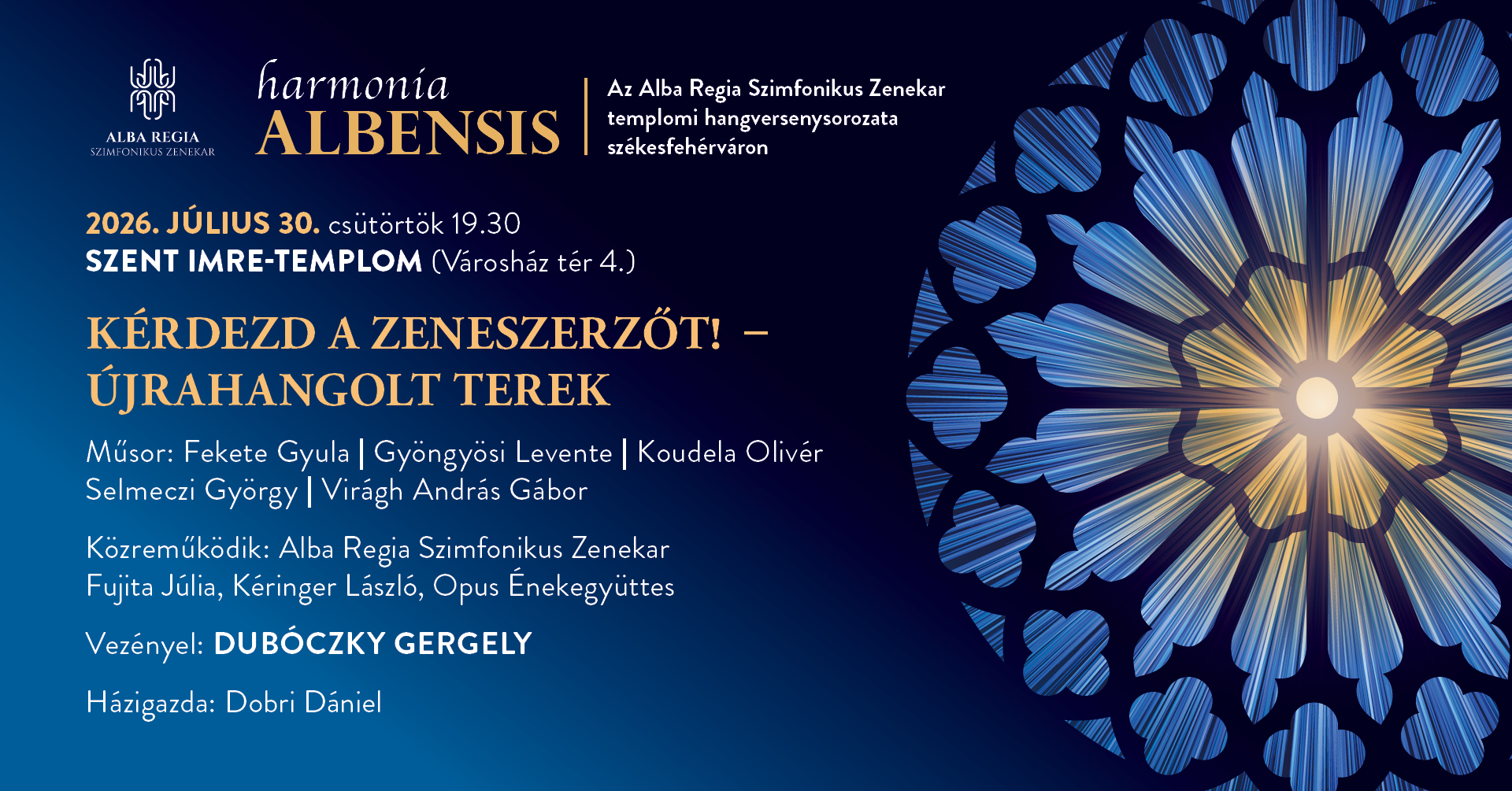 Egy élő műfaj - kortárs egyházzenei esttel zárul a Harmonia Albensis