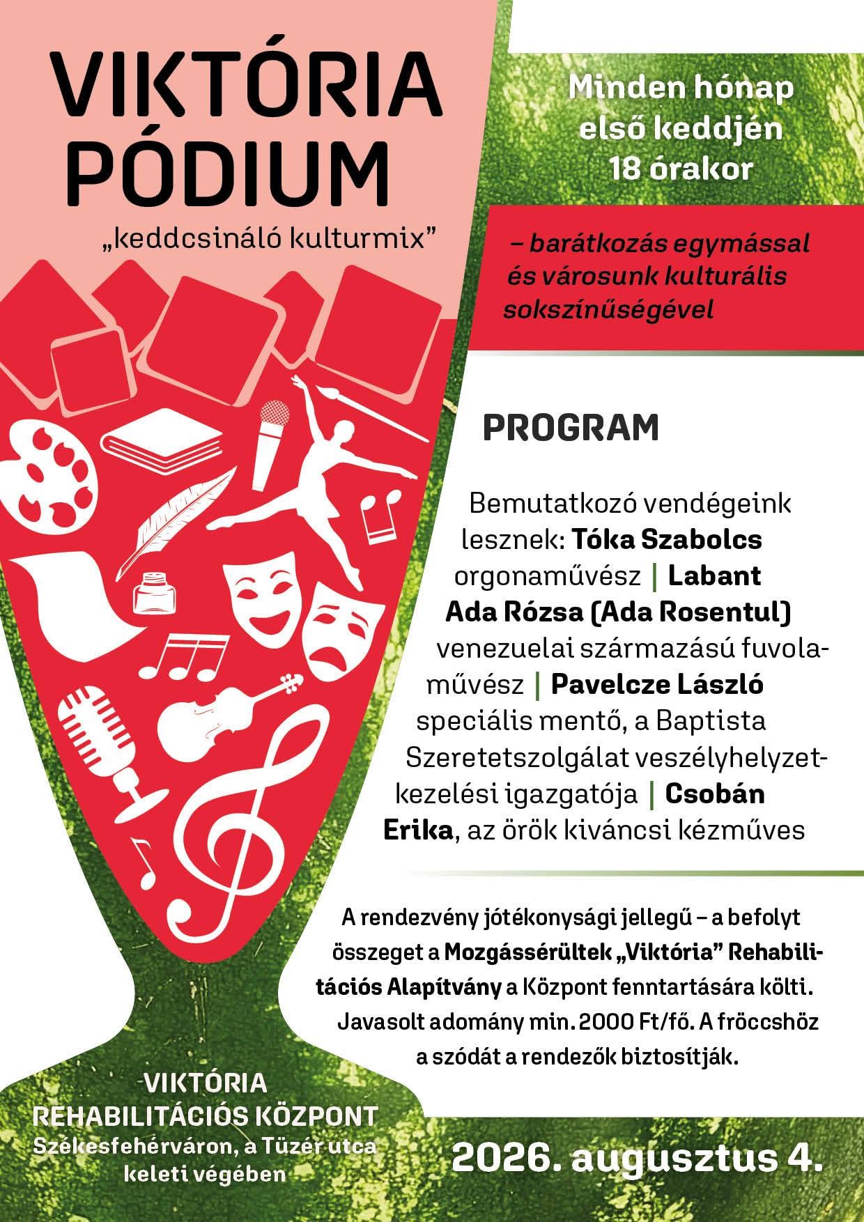Kedden folytatódik a Viktória Pódium sorozat