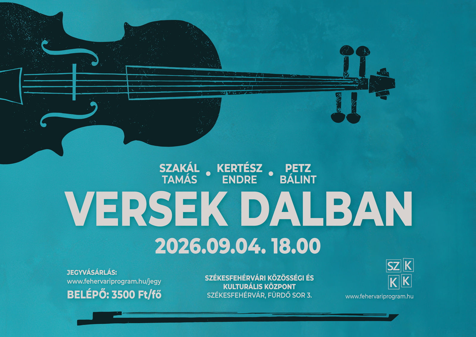 Versek dalban - versmegzenésítések szeptember 4-én a Fürdő soron