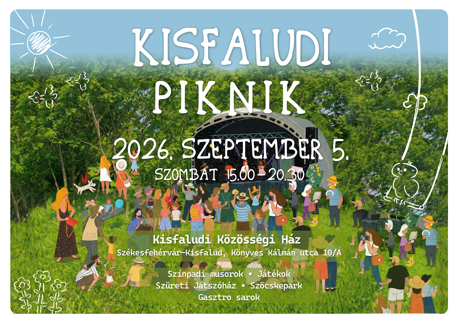 Családi piknikre várják a kisfaludiakat szeptember 5-én szombaton