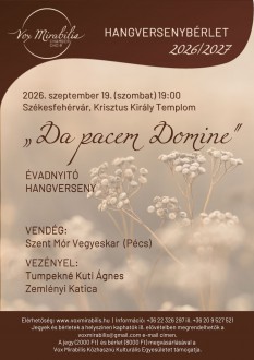 Da pacem, Domine - évadnyitó koncert a Vox Mirabilis kamarakórussal