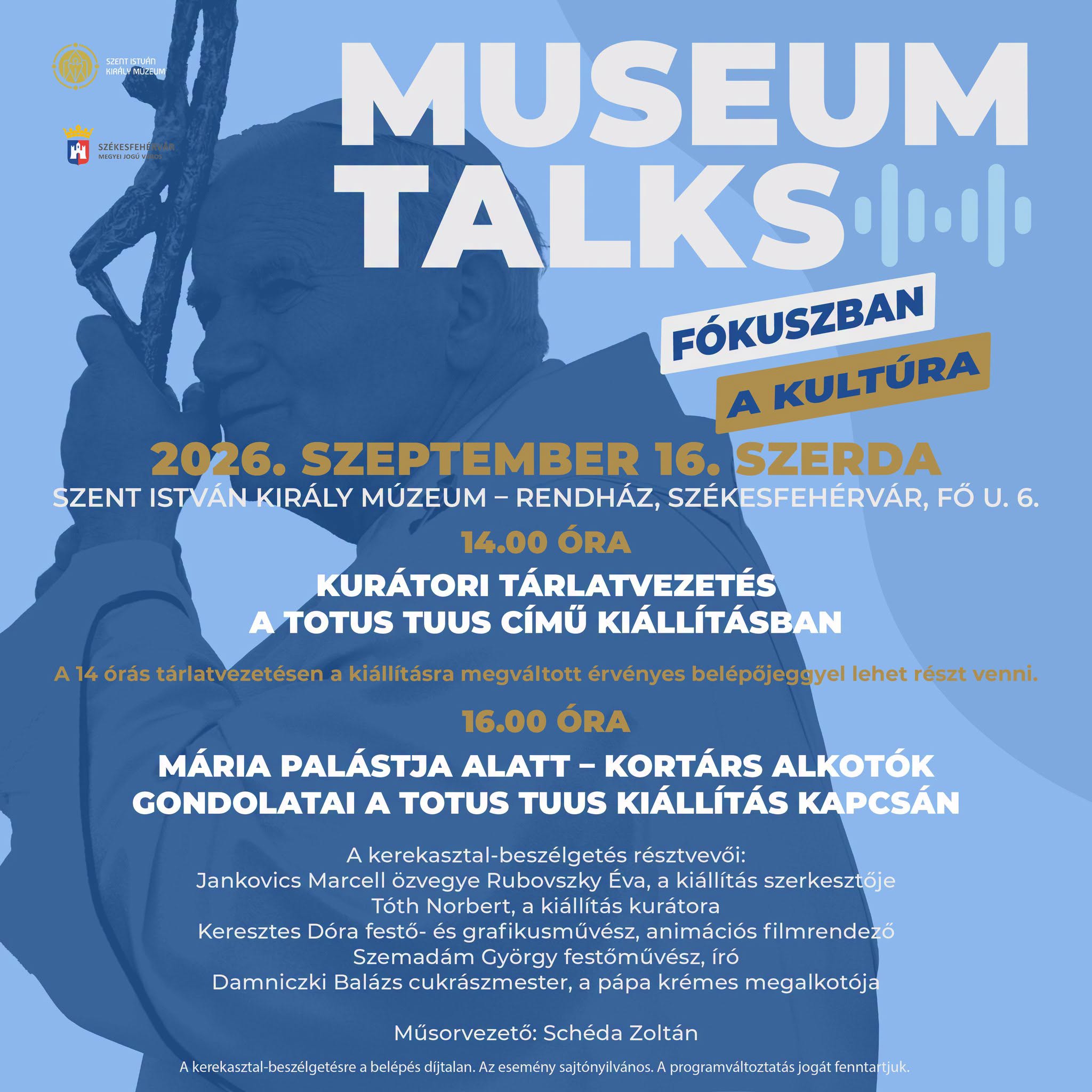 Museum Talks – záró állomásához érkezik szerdán a kulturális beszélgetéssorozat