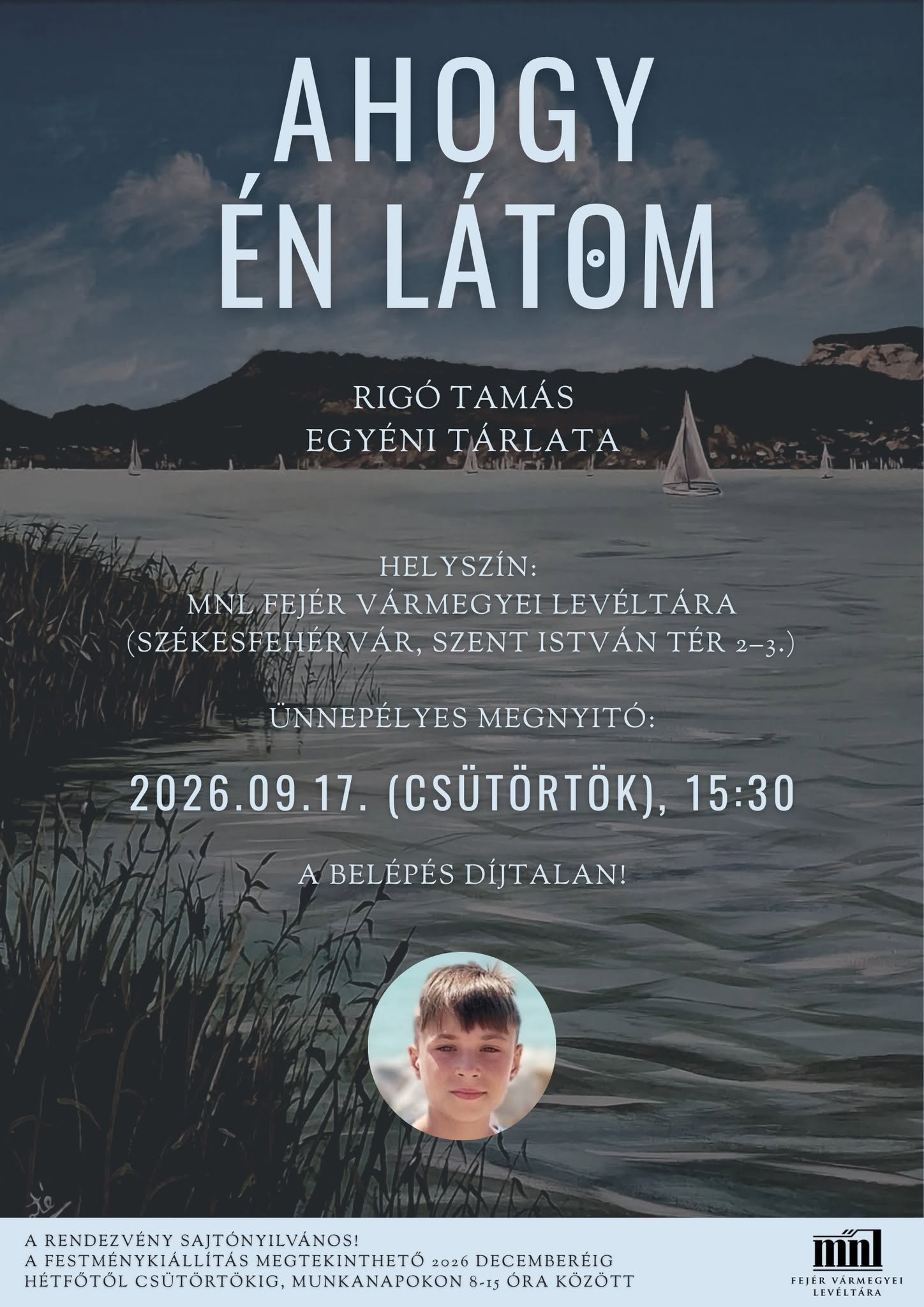 Fiatal alkotó festménykiállítása nyílik meg a levéltárban